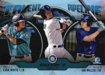 2019 Bowman - Talent Pipeline #TP-SEA Evan White / Braden Bishop / Ian Miller Front