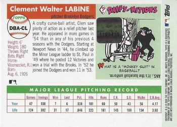 2005 Topps - Dem Bums Autographs #DBA-CL Clem Labine Back