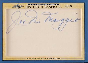 2018 Leaf Cut Signature History of Baseball Edition #NNO Joe DiMaggio Front