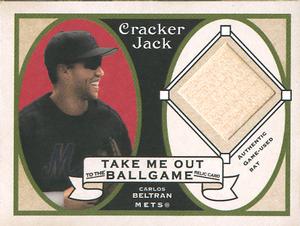 2005 Topps Cracker Jack - Take Me Out to the Ballgame Mini Relics #TO-CB Carlos Beltran Front