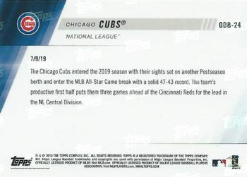 2019 Topps Now Road to Opening Day Bonus #ODB-24 Chicago Cubs Back