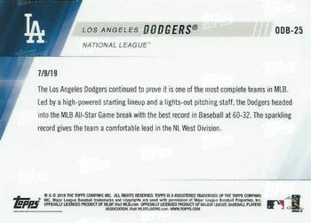 2019 Topps Now Road to Opening Day Bonus #ODB-25 Los Angeles Dodgers Back