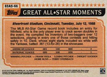 2018 Topps On-Demand Mini - 1983 All-Stars Red #83AS-66 Dave Winfield Back