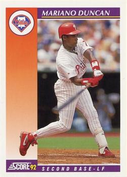 1992 Score Rookie & Traded #54T Mariano Duncan Front