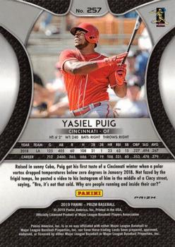 2019 Panini Prizm - Blue #257 Yasiel Puig Back