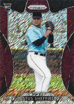 2019 Panini Prizm - Burgundy Shimmer #7 Justus Sheffield Front