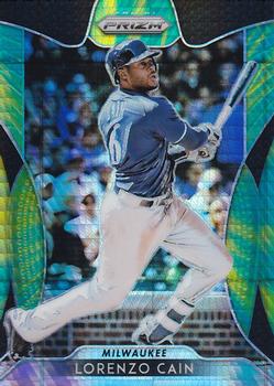 2019 Panini Prizm - Hyper Prizm Green/Yellow #193 Lorenzo Cain Front