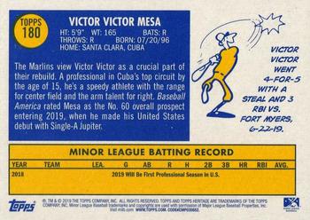 2019 Topps Heritage Minor League #180 Victor Victor Mesa Back