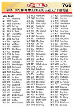 2005 Topps Total - Silver #766 Checklist: 1-211 Front