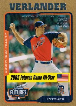 2005 Topps Updates & Highlights - Gold #UH220 Justin Verlander Front