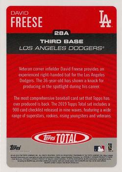 2019 Topps Total - Red #28 David Freese Back