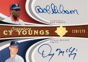 2005 UD Ultimate Signature Edition - Cy Young Dual Autograph #CY-GM Bob Gibson / Denny McLain Front