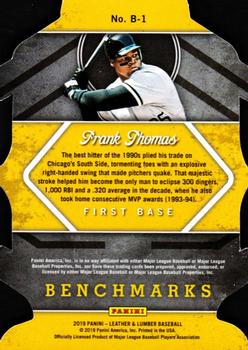 2019 Panini Leather & Lumber - Benchmarks #B-1 Frank Thomas Back