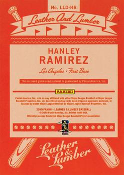 2019 Panini Leather & Lumber - Leather and Lumber Dual Jersey-Glove #LLD-HR Hanley Ramirez Back