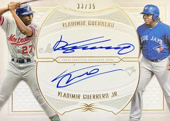 2019 Topps Definitive Collection - Dual Autograph Collection #DAC-GG Vladimir Guerrero Jr. / Vladimir Guerrero Front