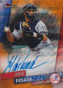 2019 Finest - Finest Autographs Orange Wave #FA-JP Jorge Posada Front