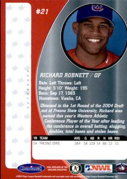 2004 Vancouver Canadians #NNO Richard Robnett Back