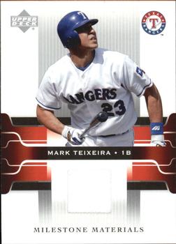 2005 Upper Deck - Milestone Materials #MM-MT Mark Teixeira Front