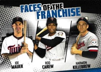 2019 Topps - Faces of the Franchise Black #FOF-17 Harmon Killebrew / Rod Carew / Joe Mauer Front