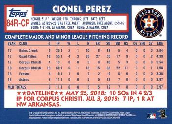 2019 Topps - 1984 Topps Baseball 35th Anniversary Rookies #84R-CP Cionel Perez Back