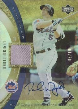 2005 Upper Deck Artifacts - MLB Apparel Autographs #MLB-DW David Wright Front