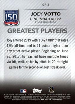 2019 Topps - 150 Years of Professional Baseball - Greatest Players #GP-3 Joey Votto Back