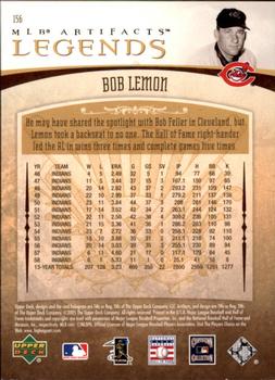 2005 Upper Deck Artifacts - Rainbow Gold #156 Bob Lemon Back