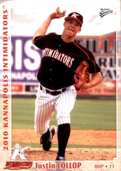 2010 MultiAd Kannapolis Intimidators #8 Justin Collop Front