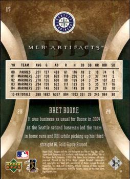 2005 Upper Deck Artifacts - Rainbow Red #15 Bret Boone Back