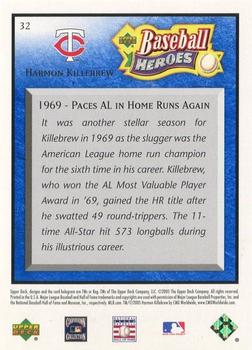 2005 Upper Deck Baseball Heroes - Blue #32 Harmon Killebrew Back