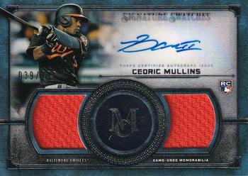 2019 Topps Museum Collection - Single-Player Signature Swatches Dual Relic Autographs #SSDA-CM Cedric Mullins Front