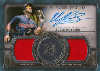 2019 Topps Museum Collection - Single-Player Signature Swatches Dual Relic Autographs #SSDA-ER Eddie Rosario Front