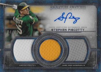 2019 Topps Museum Collection - Single-Player Signature Swatches Triple Relic Autographs #SSTA-SP Stephen Piscotty Front