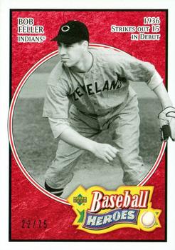 2005 Upper Deck Baseball Heroes - Red #1 Bob Feller Front