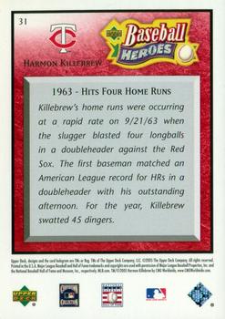 2005 Upper Deck Baseball Heroes - Red #31 Harmon Killebrew Back