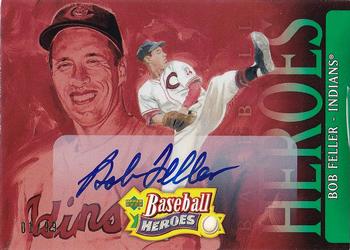 2005 Upper Deck Baseball Heroes - Signature Emerald #5 Bob Feller Front