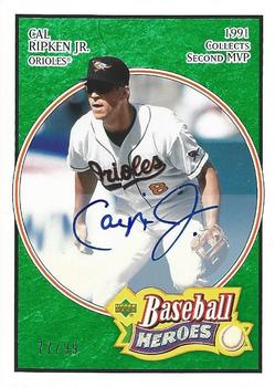2005 Upper Deck Baseball Heroes - Signature Emerald #11 Cal Ripken Jr. Front