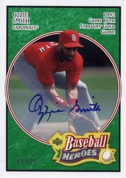 2005 Upper Deck Baseball Heroes - Signature Emerald #47 Ozzie Smith Front
