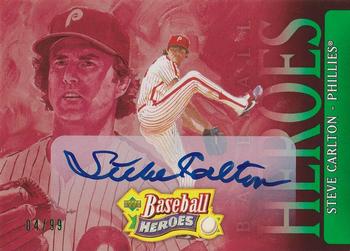 2005 Upper Deck Baseball Heroes - Signature Emerald #80 Steve Carlton Front