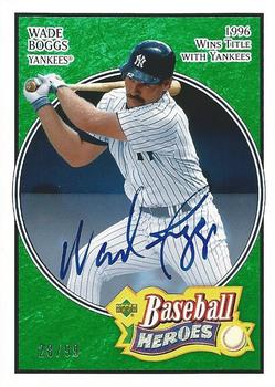 2005 Upper Deck Baseball Heroes - Signature Emerald #88 Wade Boggs Front