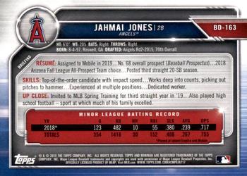 2019 Bowman Draft #BD-163 Jahmai Jones Back