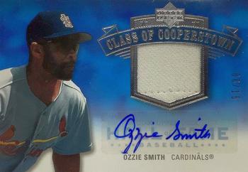 2005 Upper Deck Hall of Fame - Class of Cooperstown Autograph-Material Silver #CC-OS2 Ozzie Smith Front