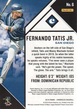 2019 Panini Chronicles #6 Fernando Tatis Jr. Back