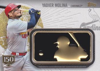 2019 Topps - MLB Logo Golden Anniversary Manufactured Patch 150th Anniversary #GAP-YM Yadier Molina Front