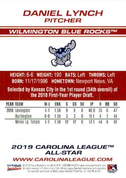 2019 Choice Carolina League All-Stars #NNO Daniel Lynch Back