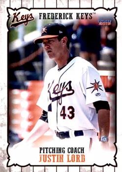 2019 Choice Frederick Keys #30 Justin Lord Front