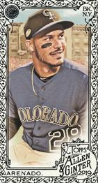 2019 Topps Allen & Ginter - Mini Black Border #107 Nolan Arenado Front