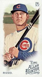 2019 Topps Allen & Ginter - Mini Brooklyn Back #17 Anthony Rizzo Front