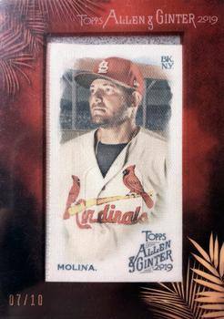2019 Topps Allen & Ginter - Framed Mini Cloth #NNO Yadier Molina Front