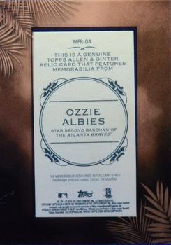 2019 Topps Allen & Ginter - Framed Mini Relics #MFR-OA Ozzie Albies Back